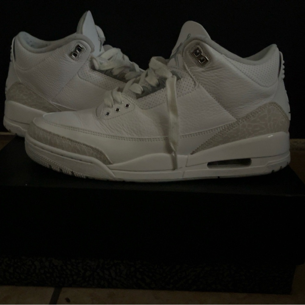 Jordan White and Gray Men's Sneakers